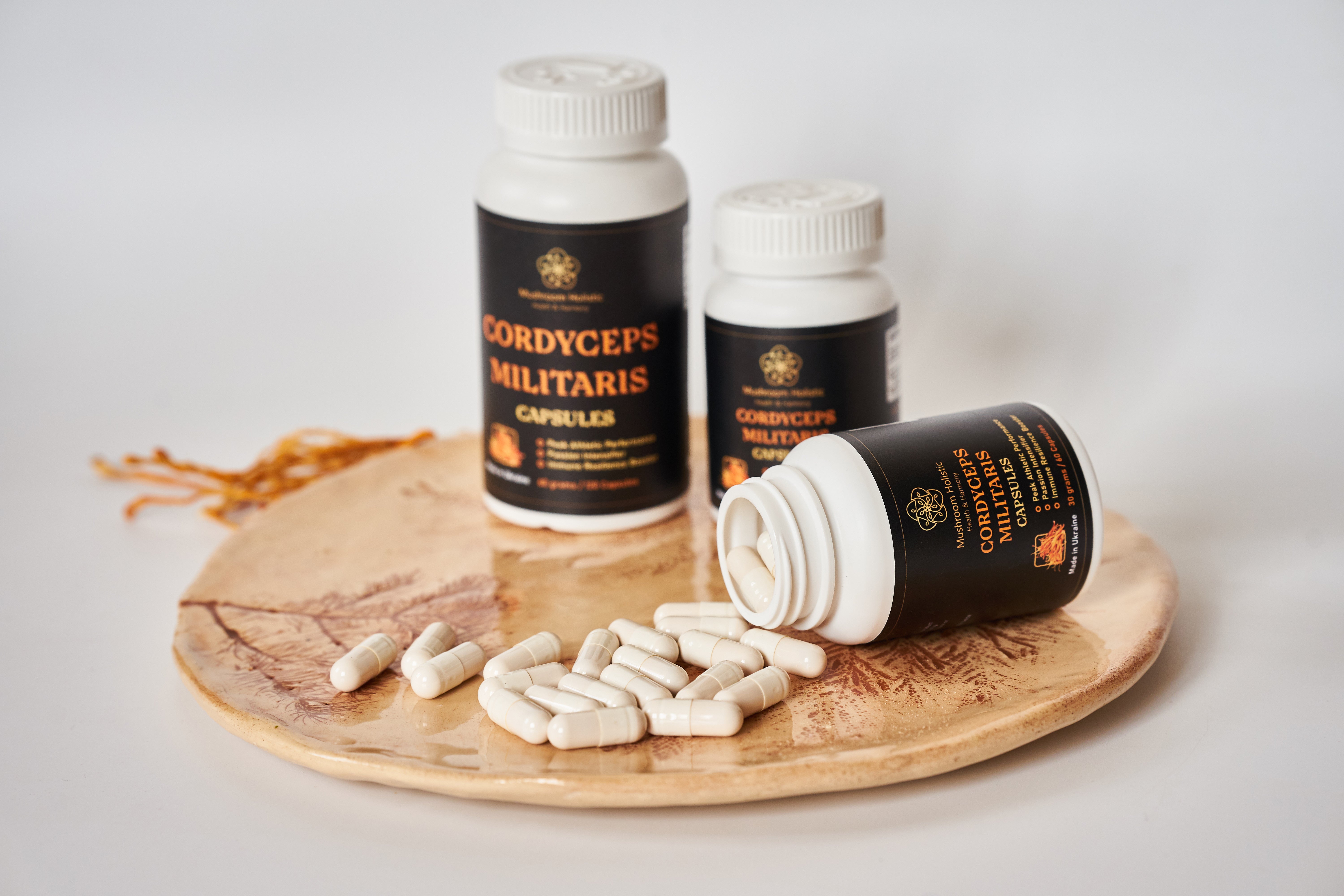Cordyceps militaris mushroom in capsules for sale in USA – Mushroom