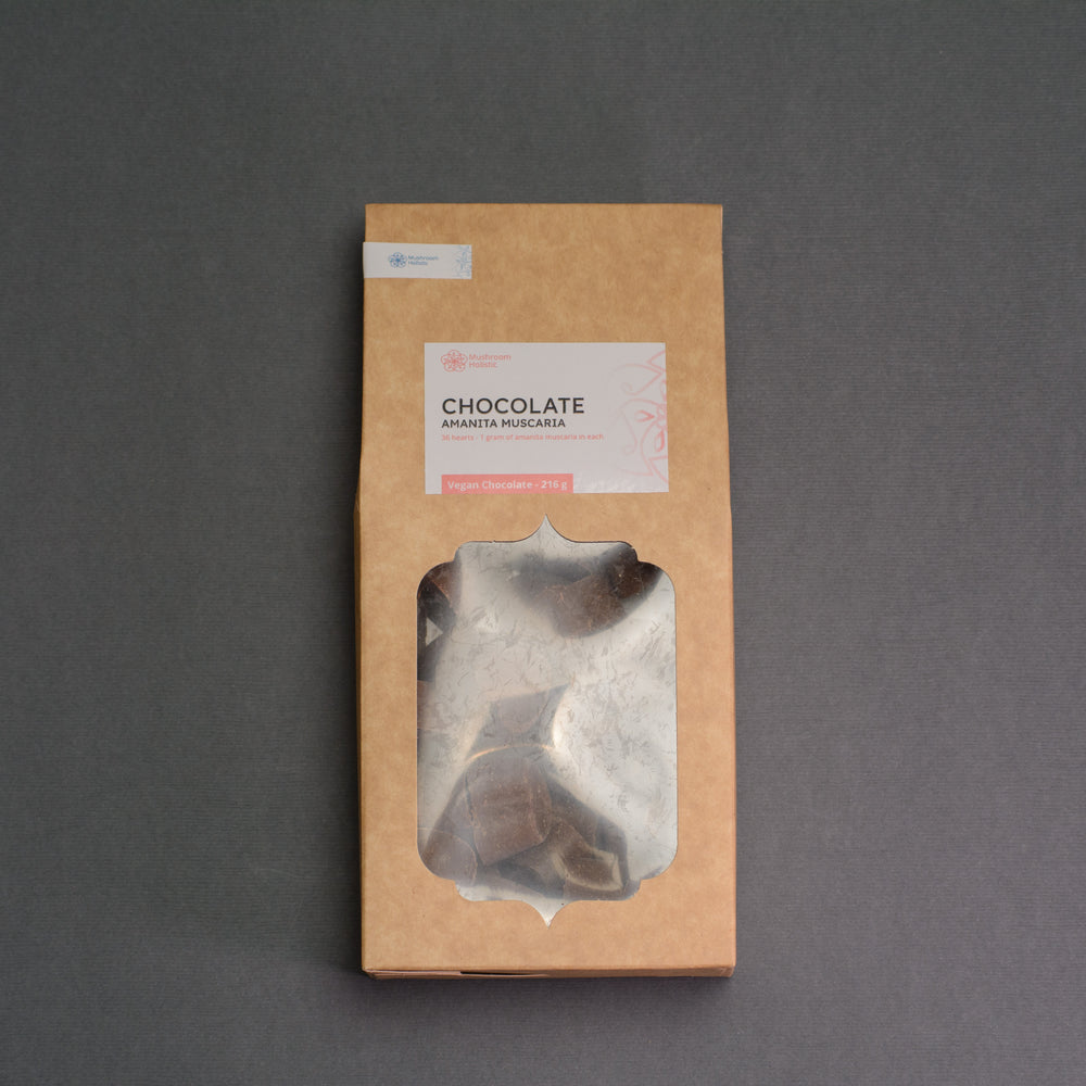 
                  
                    Vegan Chocolate with Red fly agaric - 18 or 36 Hearts
                  
                