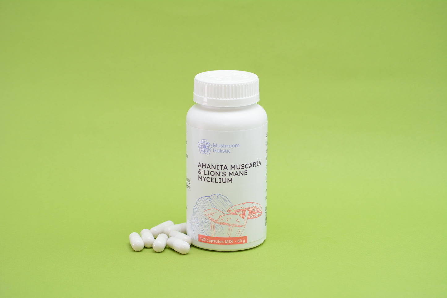 
                  
                    Mix Lion’s Mane & Amanita Muscaria - 60 or 120 Capsules
                  
                