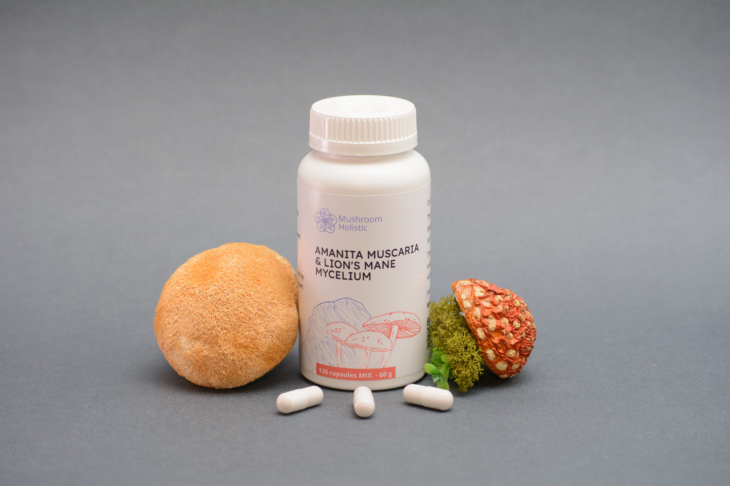 
                  
                    Mix Lion’s Mane & Amanita Muscaria - 60 or 120 Capsules
                  
                