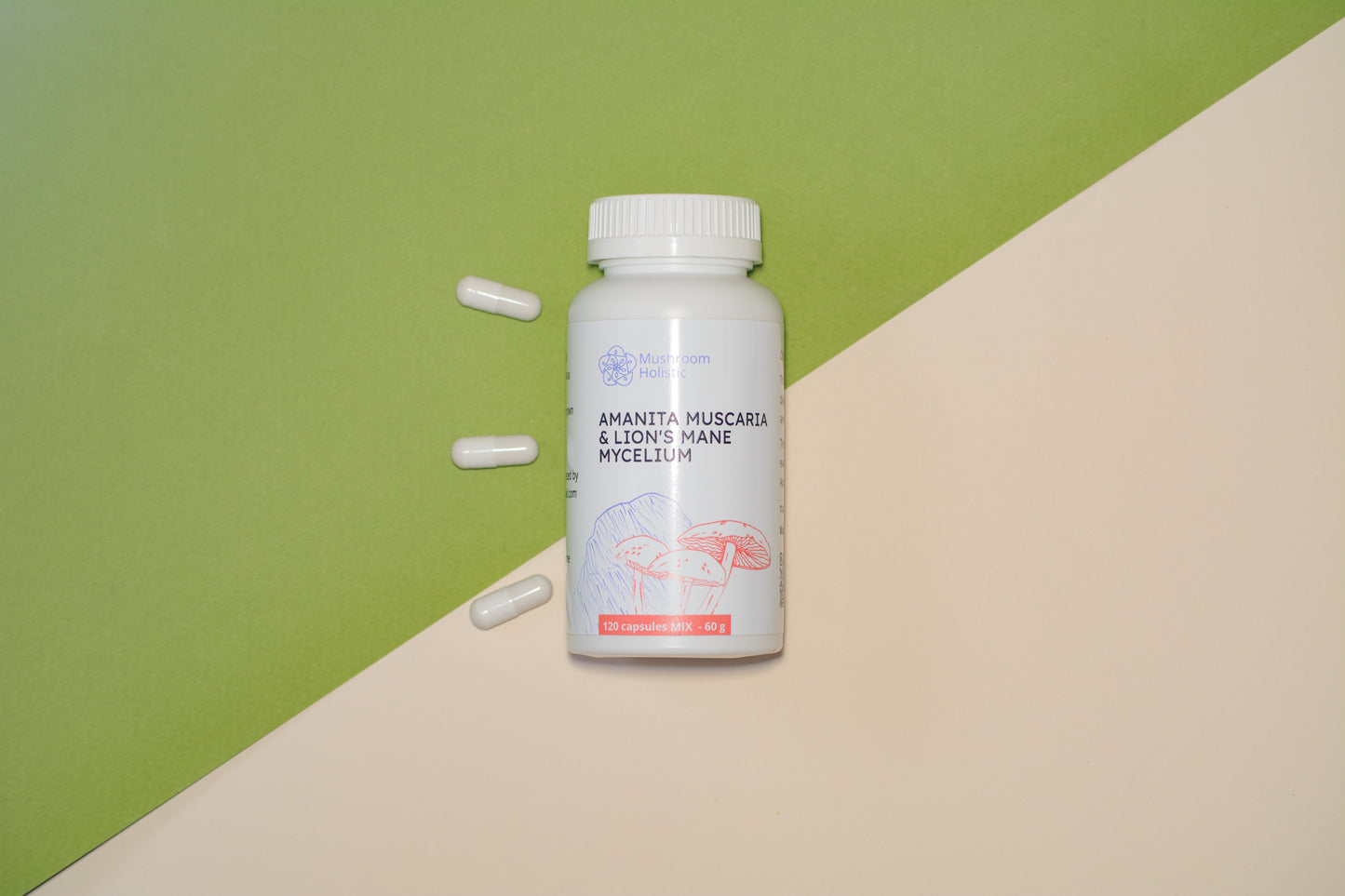 
                  
                    Mix Lion’s Mane & Amanita Muscaria - 60 or 120 Capsules
                  
                